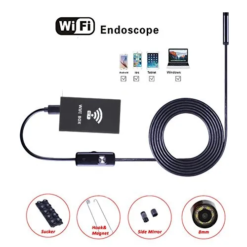 HD720P 8 мм объектив WI FI эндоскопа Камера змея USB для Iphone Android бороскоп IOS Tablet
