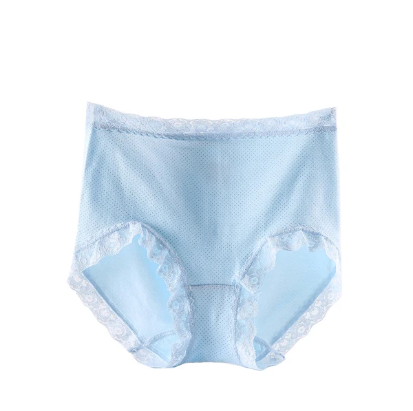 blue Женское нижнее белье из хлопка, нижнее белье, трусики для женщин, нижнее белье с высокой талией, большие размеры, брюки 2XL 3XL 4XL, дышащие женские трусики - Цвет: blue