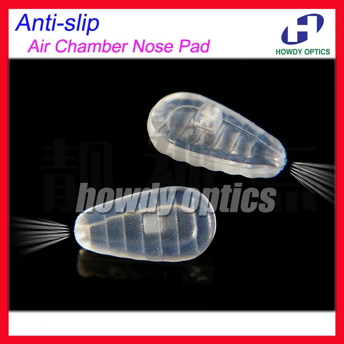 2000pieces= 1000pairs Free Shipping 14mm Anti-slip  Glasses Eyeglasses Silicone Air Chamber nose pads Super Light Soft