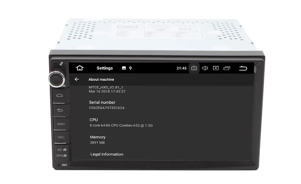 MARUBOX Универсальный 2Din Android 8,0 4 Гб оперативная память " gps навигационная система, стереомагнитола радио Автомобильный мультимедийный плеер Intelligent Head Единичная система 7A707PX5