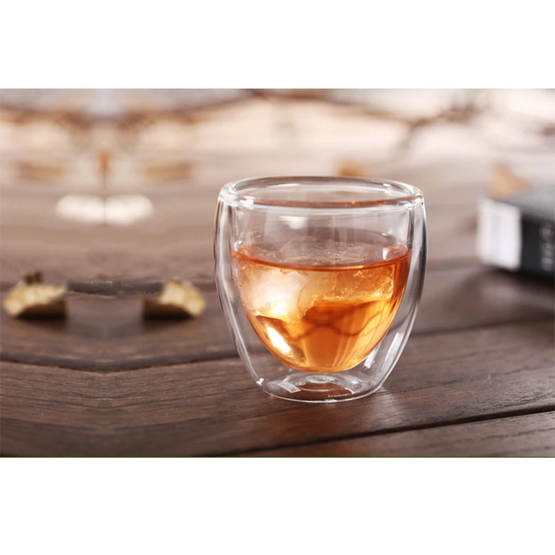 LEKOCH 1 шт. Термостойкий кофейный стакан с двойной стенкой, винный стакан, стакан для виски, пивной набор, кружка чая, прозрачная посуда для напитков.