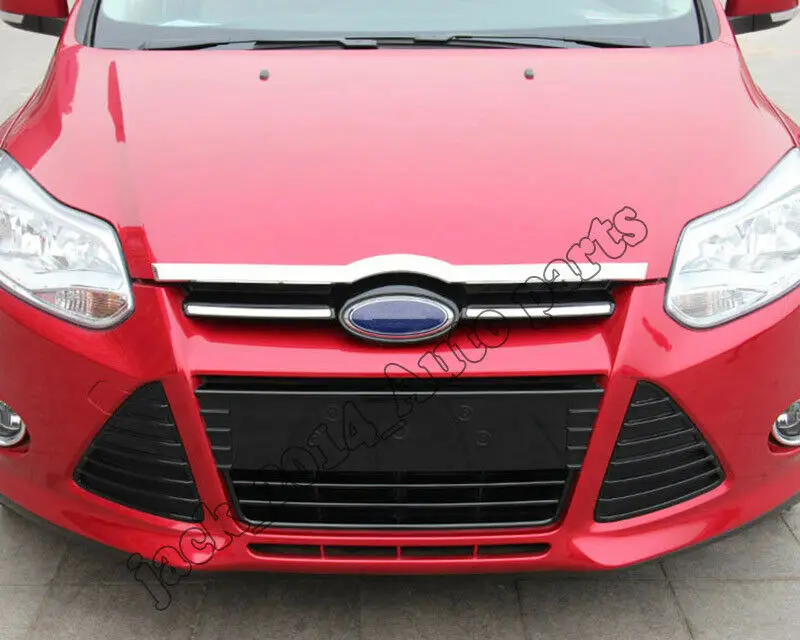 Накладки на переднюю крышку двигателя из нержавеющей стали для Ford Focus 2012 2013