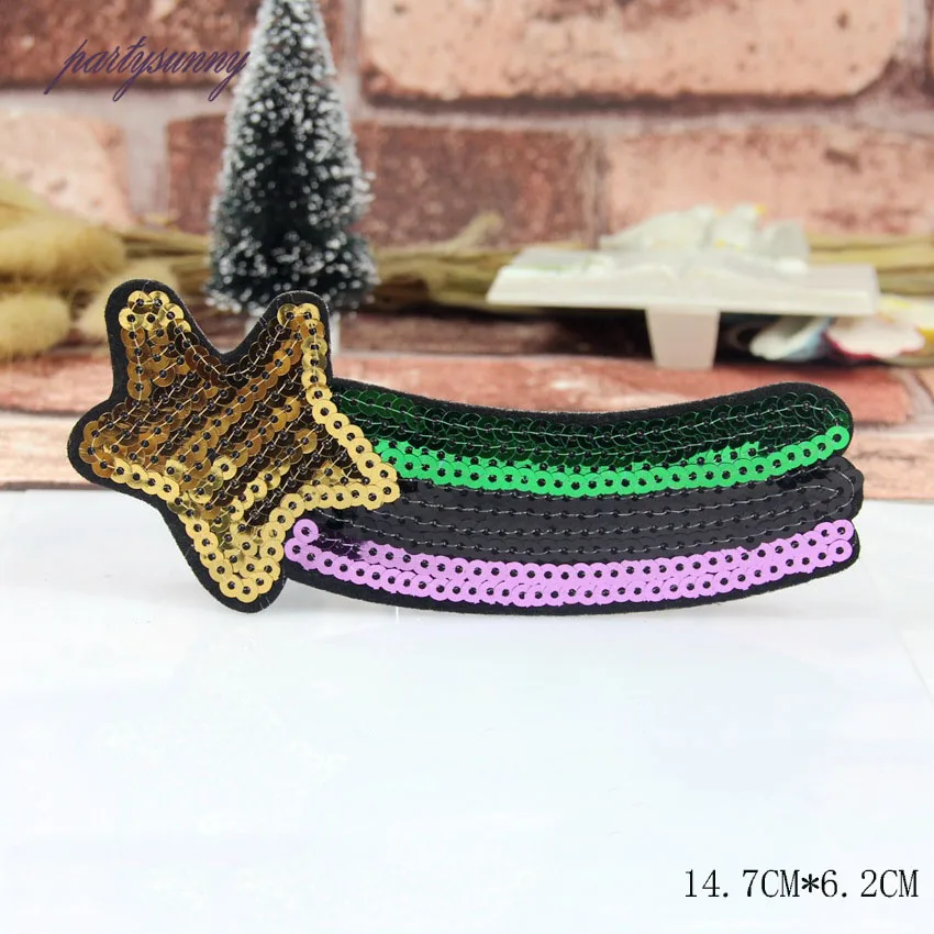 Блестки Патч Дети Вышивка Мультфильм Патчи DIY Одежда Аппликация Аксессуары