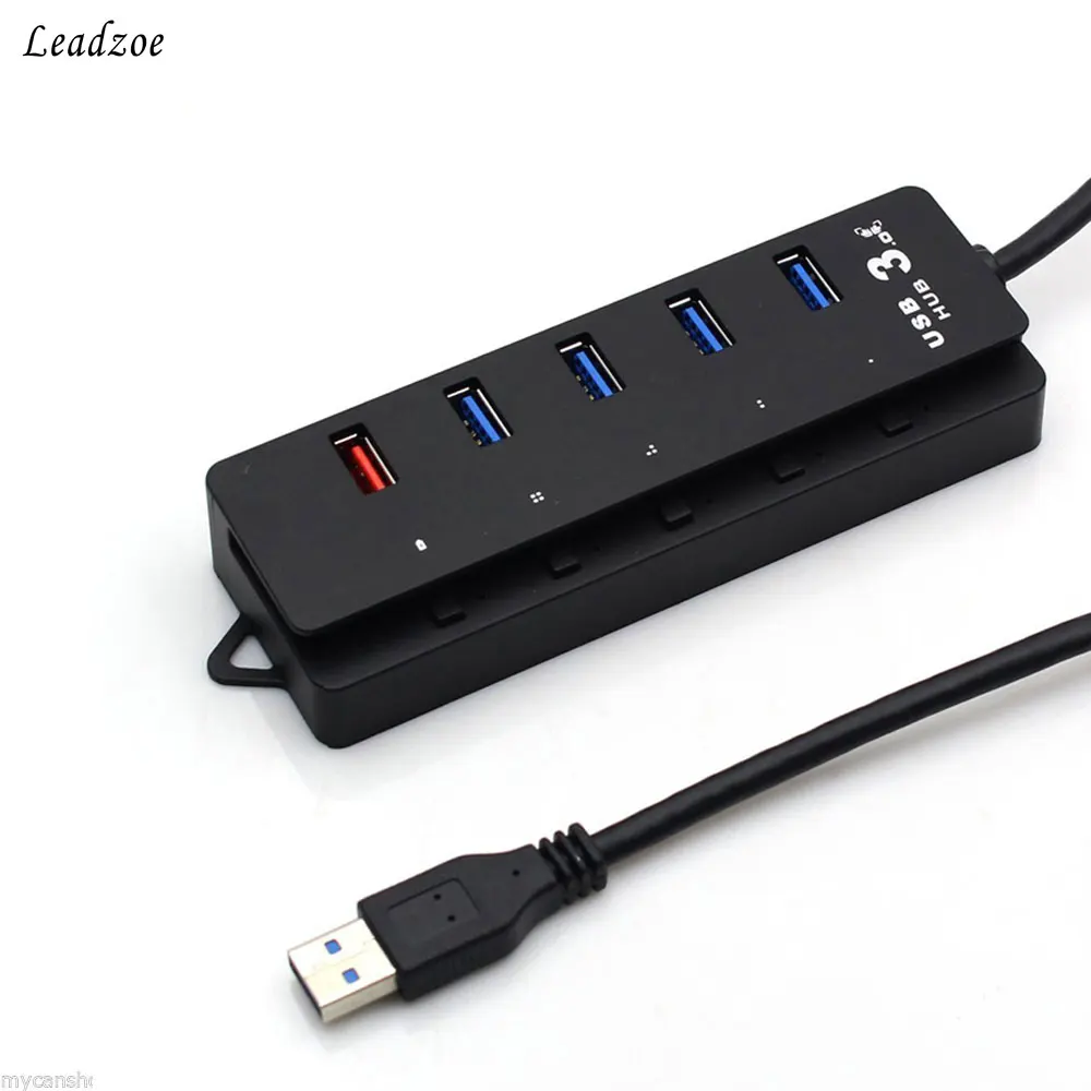 Usb концентратор usb разветвитель Leadzoe с 1 зарядным портом и 4 портами USB 3 0 5