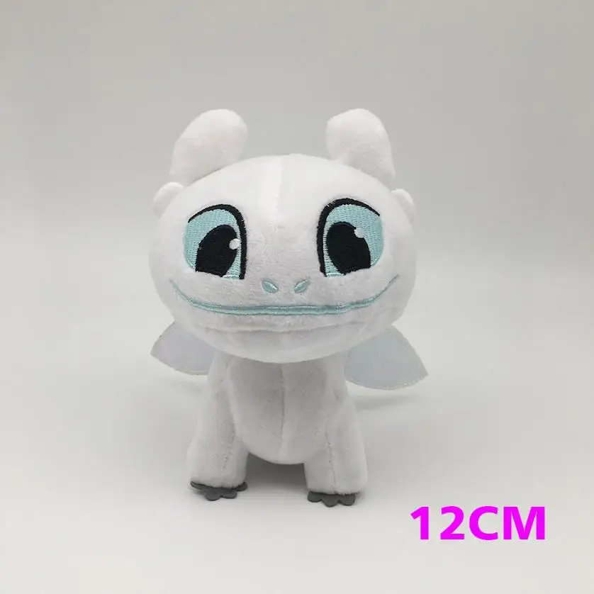 12CM white 1 шт. 12-20 см маленький беззубик, ночная фурия, плюшевые игрушки, как приручить дракона 3, мягкая плюшевая игрушка, кукла, подарок на день рождения ребенка - Цвет: 12CM white
