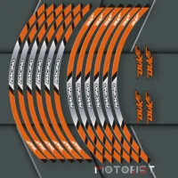 a set of 12pcs high quality motorcycle wheel decals waterproof reflective stickers rim stripes for ktm duke