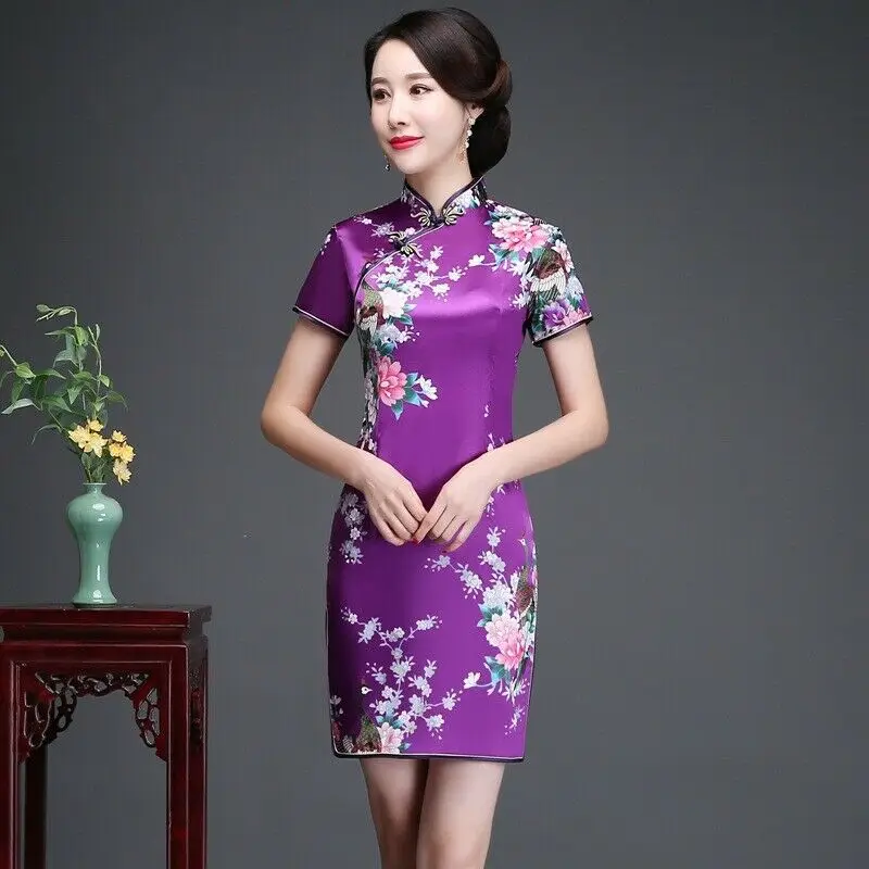 Китайские традиционные костюмы Vestito оригинальный женское платье Чонсам Тан