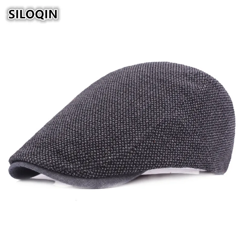 SILOQIN новые модные хлопковые береты для мужчин 2019 Новый стиль ретро тренд мужская
