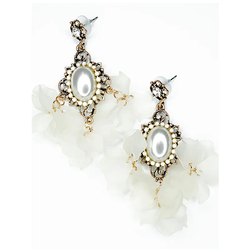 

New 2018 bohemian earrings flower fringe big earrings cute women korean earrings wholesale and retail