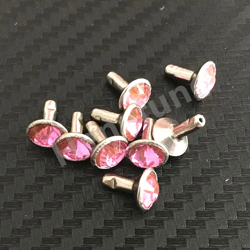Pink 20 шт 7 мм 8 цветов Стразы джинсы с заклепками сумки обувь ремесло декоративные шипы и заклепки аксессуары для ногтей для DIY кожаный декор - Цвет: Pink