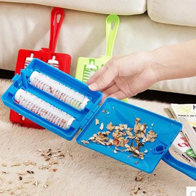 Double Home Cleaner Row Dust Brush Hand Held 1 Pc Table Sweeper Dirt Carpet Brushes Color Random | Дом и сад