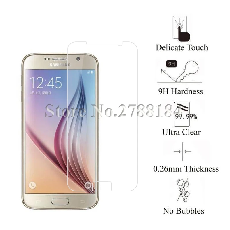 2 шт. закаленное Стекло для samsung Galaxy S6 G920 G9200 Экран протектор Защитная пленка, стекло для samsung S6 G920A G920F G9208