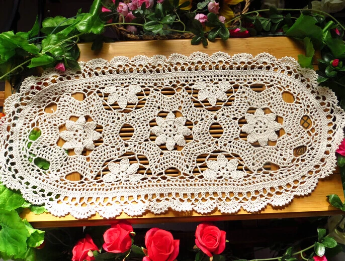 Новинка рождественский подарок винтажные кружевные вязаные крючком цветы