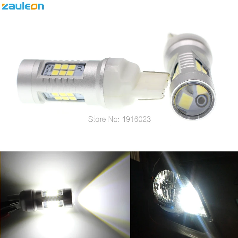 Zauleon 2шт T20 7440 7441 W21W Белый DRL светодиодный светильник заднего хода тормозной лампа