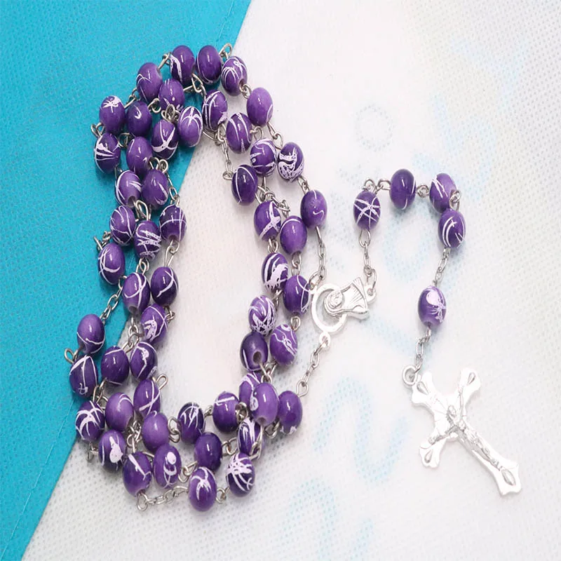 8 мм Круглый жемчужный цвет Римский крест и святое место украшения религиозная