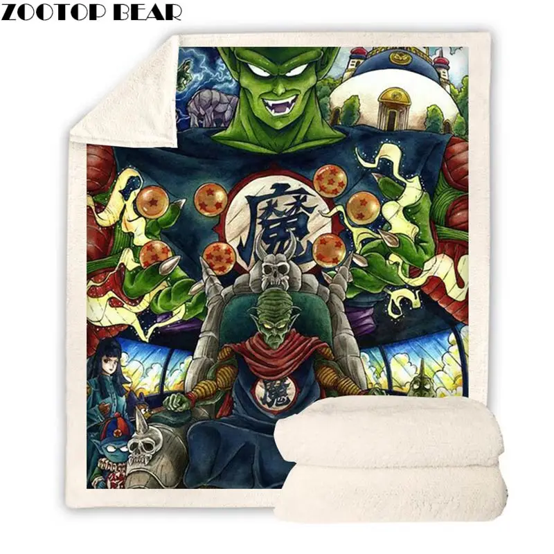 Одеяло пользовательские фото фланель, Флисовое одеяло аниме Dragon Ball софа с рисунком теплая кровать пледы одеяло для взрослых - Цвет: BZKH1242
