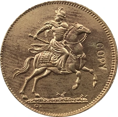 Копия монеты 1697 мм покрытая 24-каратным золотом Польша 19 4 | Дом и сад