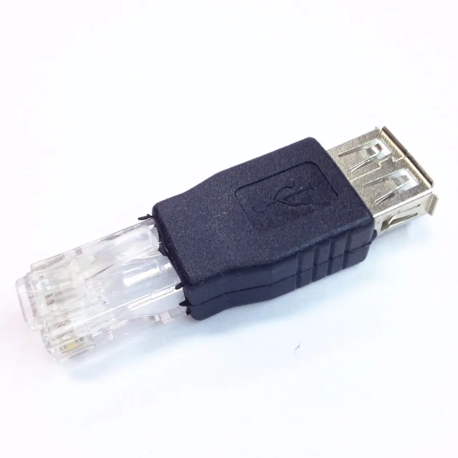 2 шт./лот RJ45 штекер к USB AF тип A гнездо адаптера Разъем LAN сеть Ethernet маршрутизатора