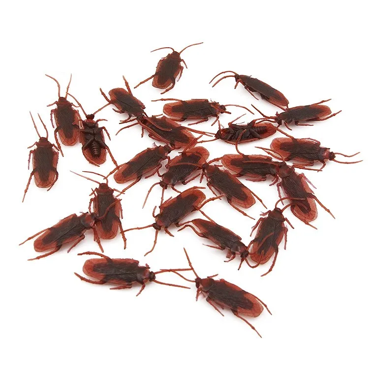 cockroach 20 Pieces 20 шт. безделушки для Хэллоуина пластиковые тараканы шутка украшения реквизит резиновая игрушка приколы, розыгрышки игрушки Пластиковые жуки тараканов - Цвет: cockroach 20 Pieces