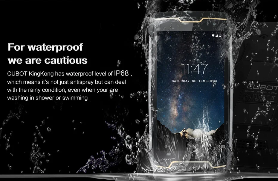 Оригинальный CUBOT KINGKONG IP68 прочный водонепроницаемый ударопрочный мобильный