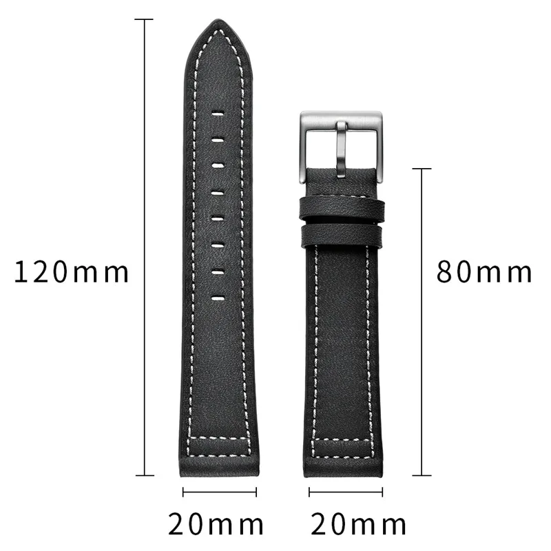 AMAZFEEL 20 мм настоящий Полный Зерна телячья кожа ремешок для часов xiaomi huami Amazfit Bip samsung s2 и samsung S4 Смарт часы