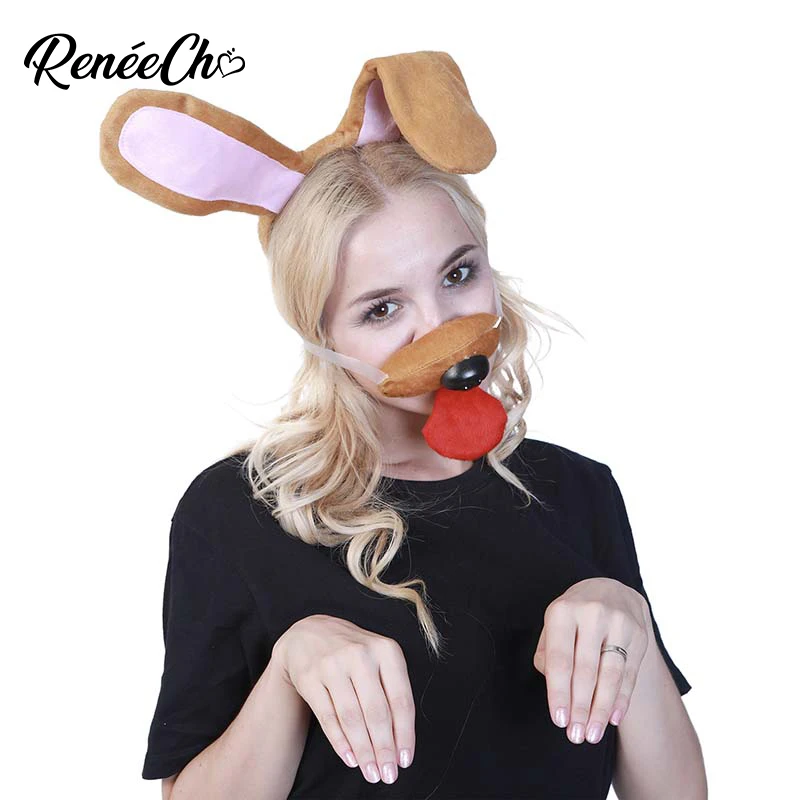 

Halloween Costumes accessories costume props Dog Costume Unicorn Headband And Nose Set Moose cosplay Cat costume for adult