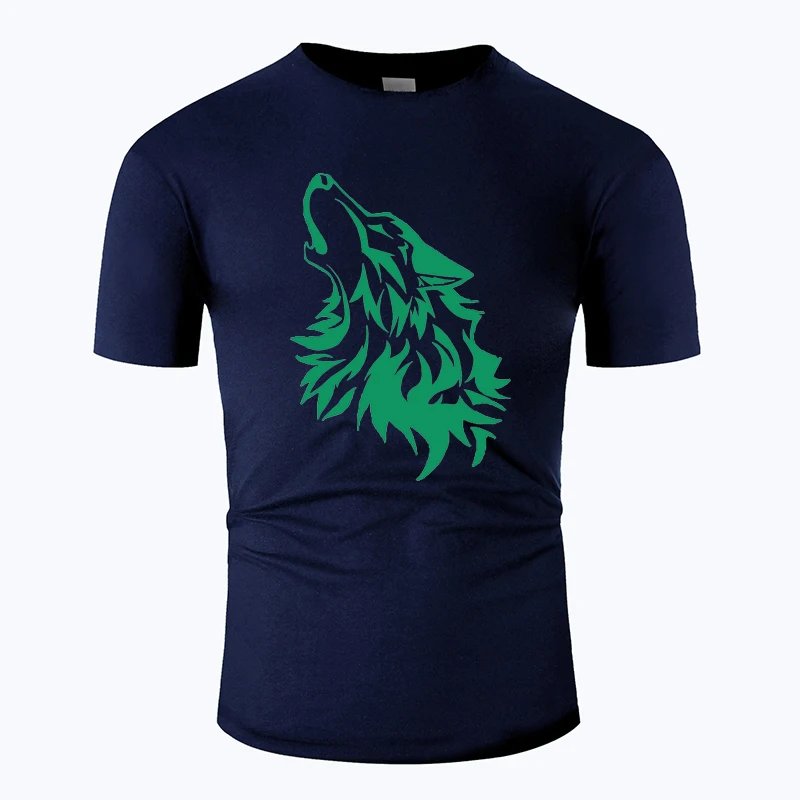 Cool Wolf Line Art Wolves howl O Neck Cotton T Shirt Men Unisex Summer Short Sleeve Designed Casual Women Top tees m01007 | Мужская