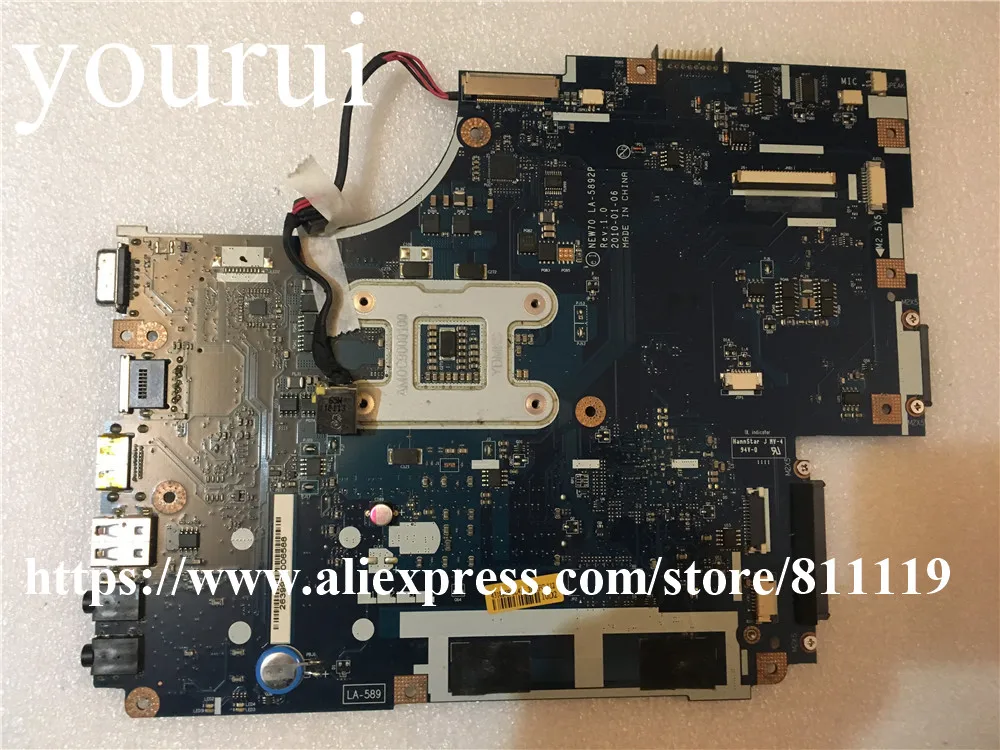 LA-5892P MBTZ902001 MB.TZ902.001 для материнской платы ноутбука ACER 5741 протестирована HM55 DDR3 |