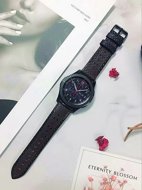22 мм кожаный ремешок для часов Xiaomi Amazfit Pace Stratos браслет для huawei Watch GT Honor Magic Dream samsung 22 мм браслет