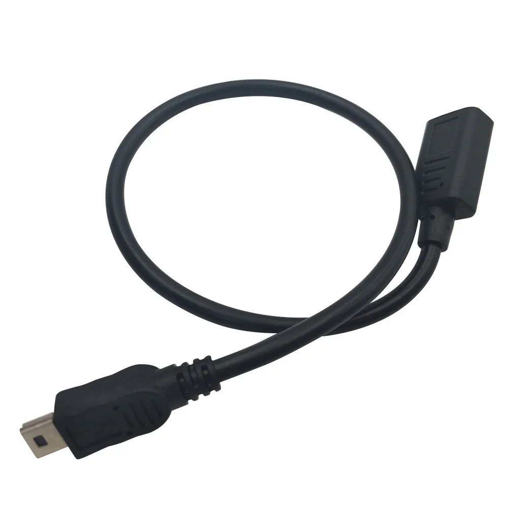 Кабель для передачи данных 25 см USB mini 2 0 5Pin папа к 3 1 Type C мама м|Компьютерные кабели