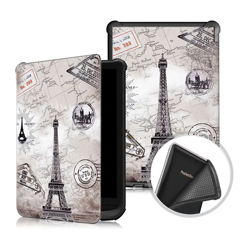 Магнитный чехол для Pocketbook Basic Lux 2/touch 4 силиконовый мягкий накладка 616/627/632 умный +