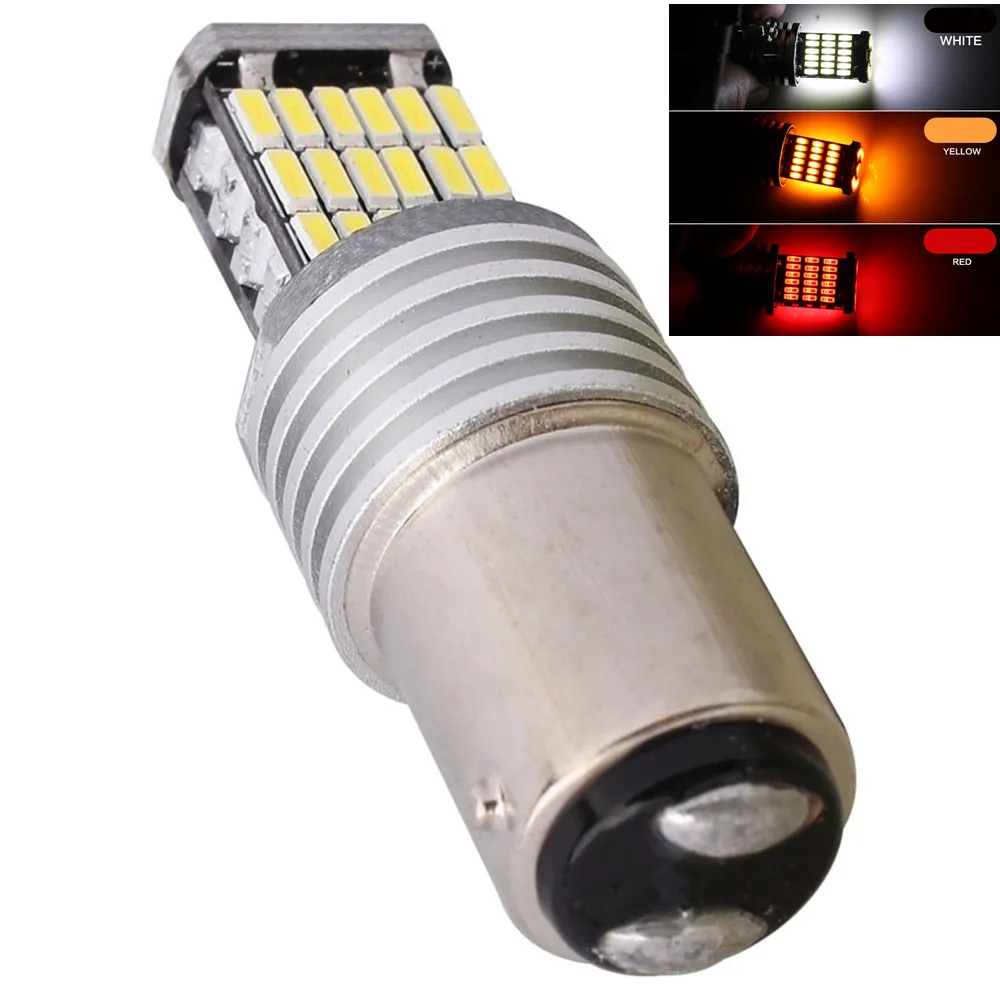 1 шт. сигнальная лампа BAY15D Led Белый Красный Янтарный P21/5 Вт светодиод 1157 45