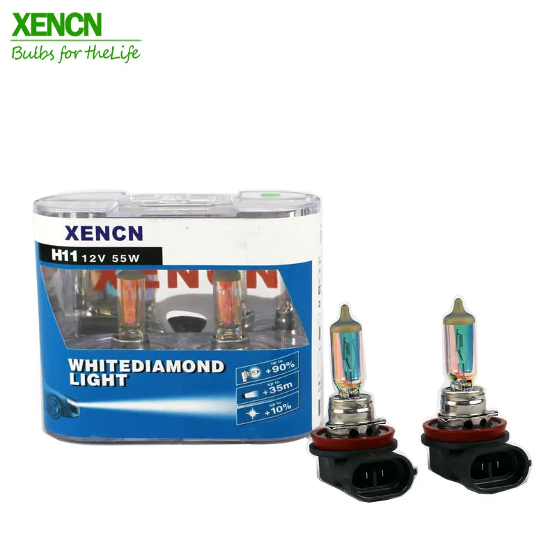 XENCN H11 12V 55W белый светильник «Алмаз» красочные автомобильные галогеновые лампочки Замена апгрейд противотуманная фара 35 метров Новые 2 шт