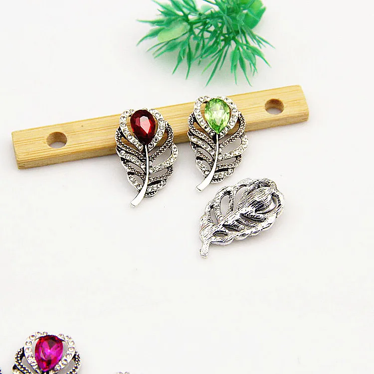 Инкрустация старинными серебряными листьями AB цвета капли воды стразы фурнитура