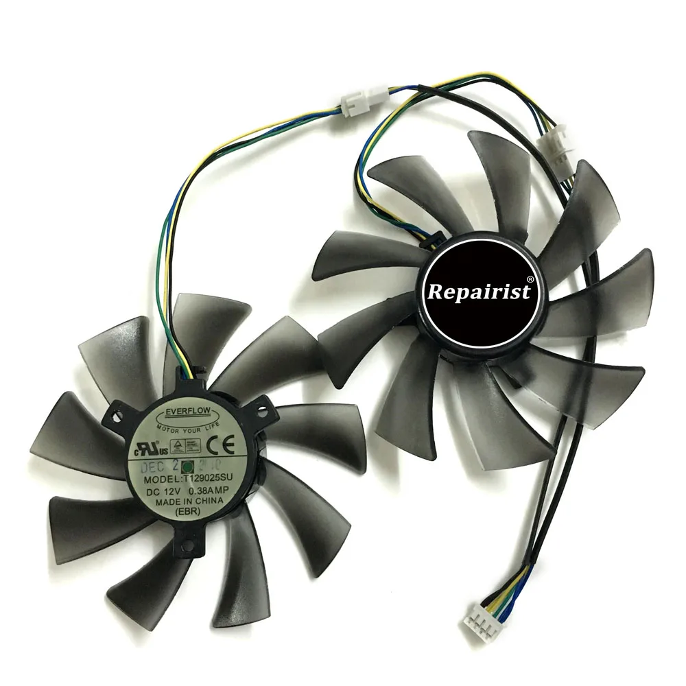 T129025SU 95 мм вентилятор для видеокарты матрица HD 7970/7950 gpu кулер для ASUS HD7970 HD7950 DirectCU II охлаждение видеокарты