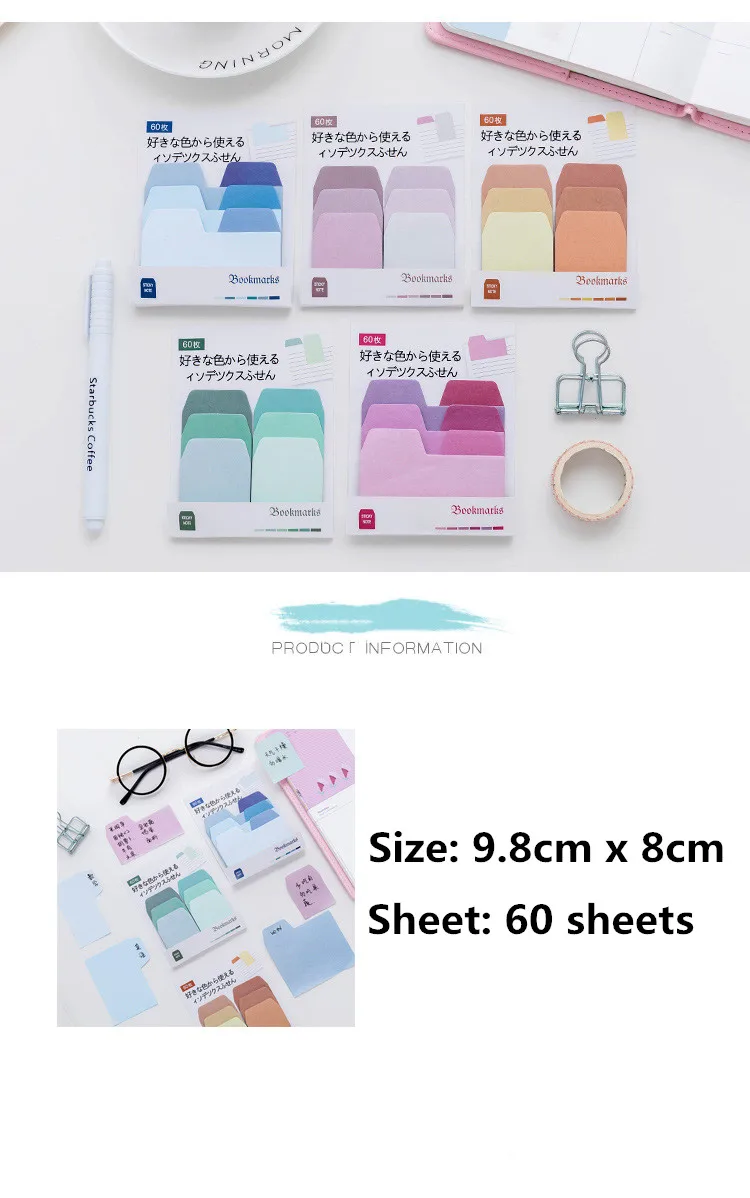 60 листов довольно Kawaii N Times Sticky Tabs Memo размещение сообщения блокнот Закладка Escolar Papelaria школьные канцелярские принадлежности