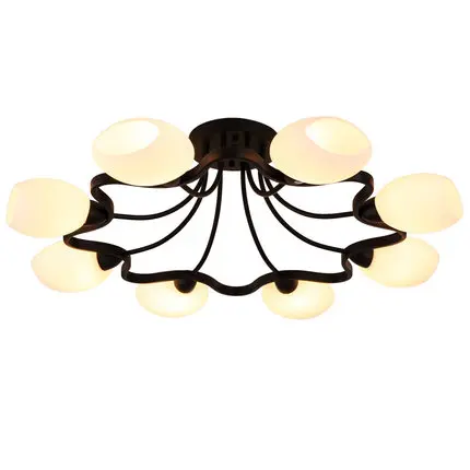 Классический скандинавский матовый стеклянный шар Wintersweet люстра Led 4 головы 6 голова круглая железная Люстра для столовой спальни