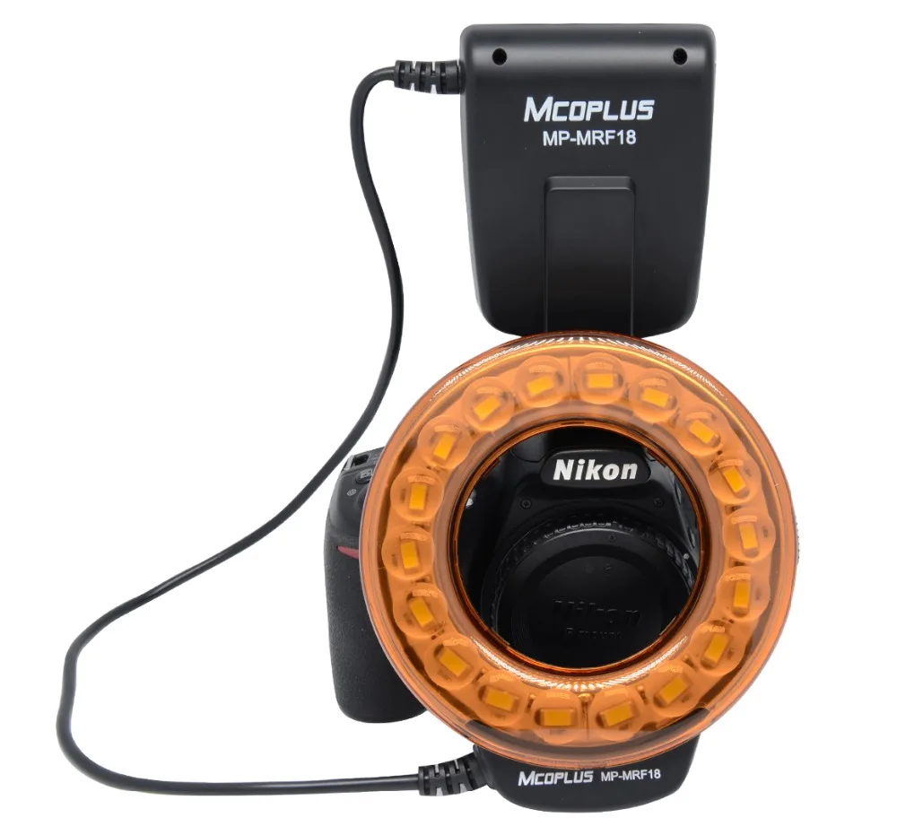 Mcoplus MP-MRF18 светодиодная Макросъемка для Canon EOS 5D Mark II III 6D 7D 50D 60D 70D 450D 500D 550D 600D 1100D T5i T4i