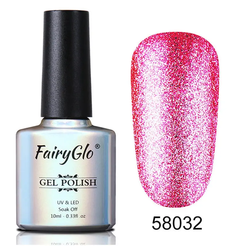 58032 FairyGlo 10 мл Блеск УФ-гель для ногтей Platinum лак замачиваемый Супер Блеск Мерцающий Гель-лак для маникюра DIY ногтей художественный Гель-лак для ногтей - Цвет: 58032