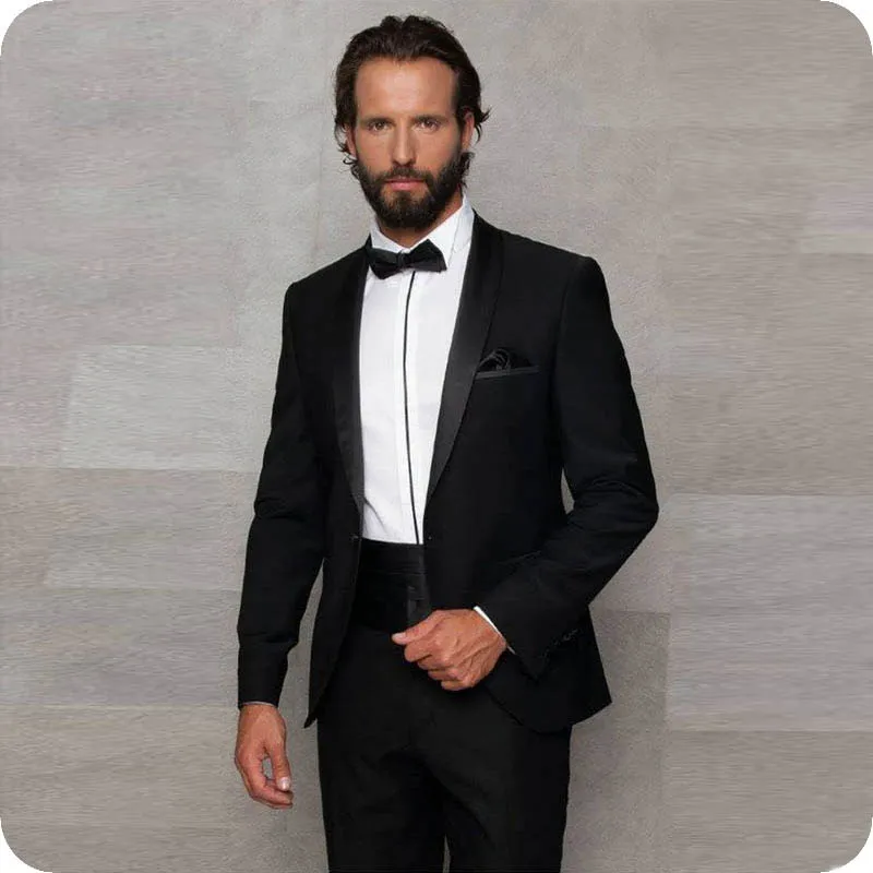 Formal Black Men Wedding Suits Blazers Man Jacket Groom Tuxedos Slim ...