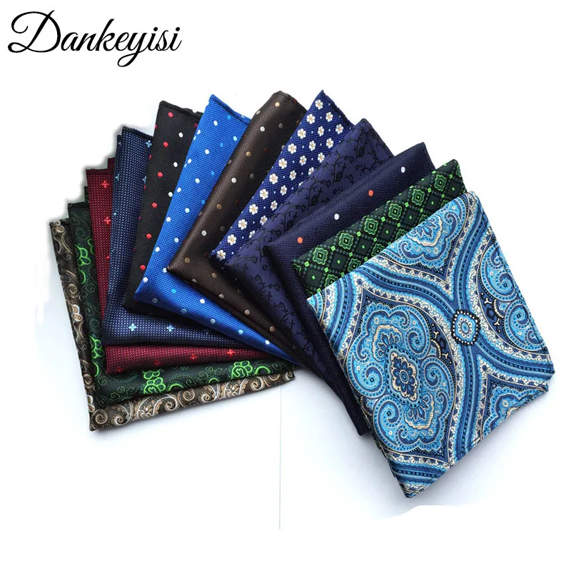 Мужской платок DANKEYISI винтажный с цветочным принтом квадратный 25*25 см для