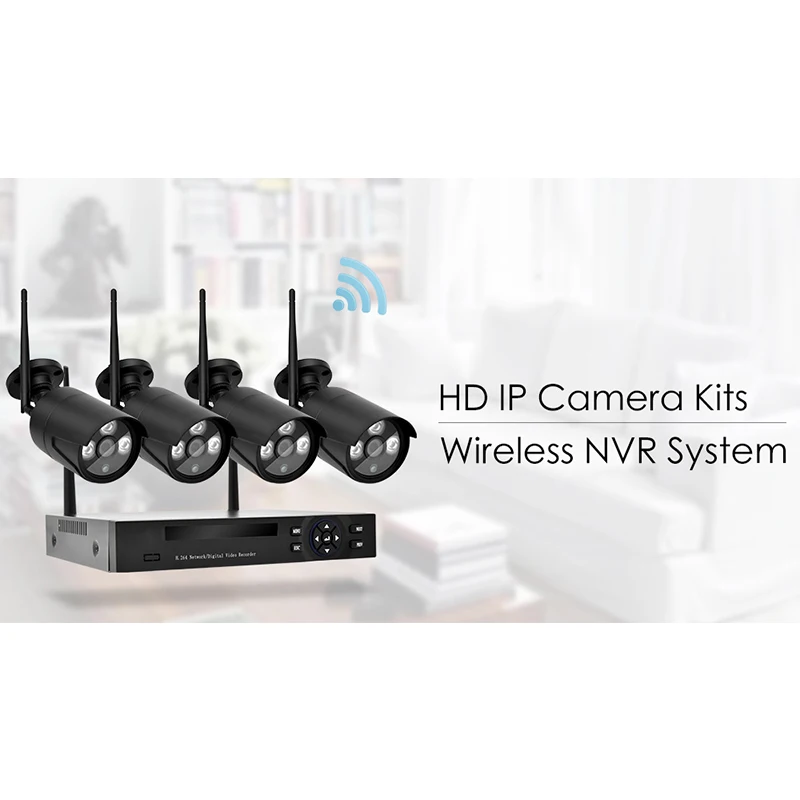 4CH 1080 P системы видеонаблюдения NVR комплекты Wi-Fi камера XMEye открытый беспроводная