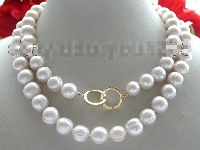 32 &quotПодлинная Природный 13 мм Белый Круглый Жемчужное Ожерелье 14 К! ААА|necklace a|pearl