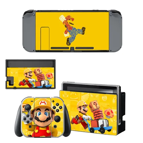 YSNS0412 Супер Марио nintendo switch кожа Nintend переключатель Vinilo наклейка для nintendo Switch NS консоль Joy-con контроллер - Цвет: YSNS0412