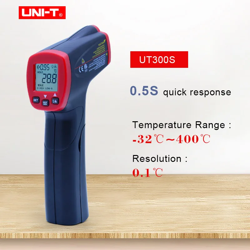UNI T UT300S инфракрасный термометр для измерения Бесконтактный быстро Тесты Макс/мин