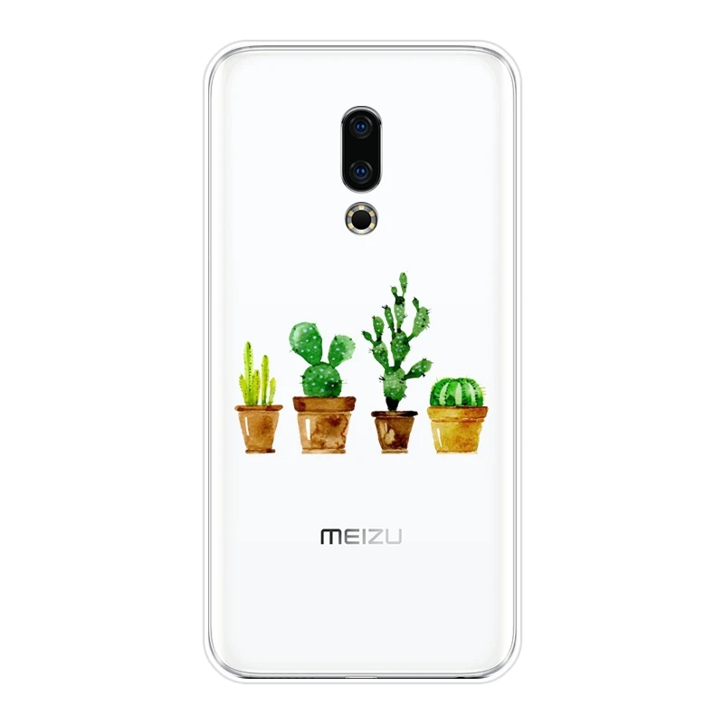 Мягкий силиконовый чехол с изображением кактуса и флоры для телефона Meizu U10 U20 Pro 6 7