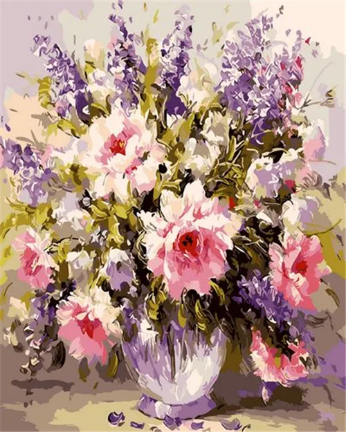 YIKEE daisy flowers картины маслом по номерам, живопись на холсте, Раскраска по номерам, картина на стене - Цвет: GX565