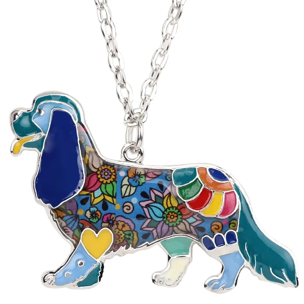 Массивное ожерелье чокер WEVENI из сплава с изображением собаки цепочка эмалью