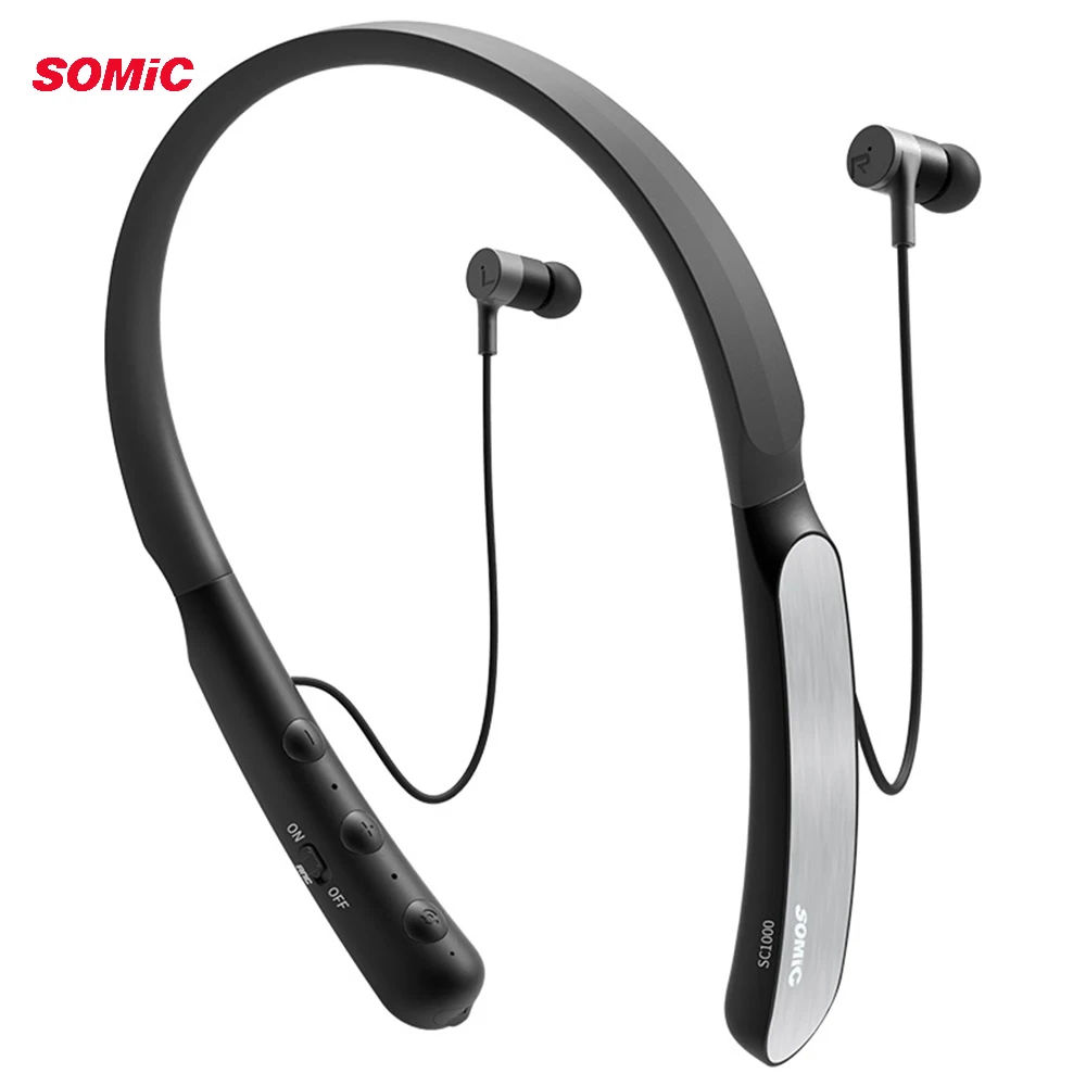 SOMIC SC1000 спортивные Bluetooth наушники с активным шумоподавлением шейные беспроводные