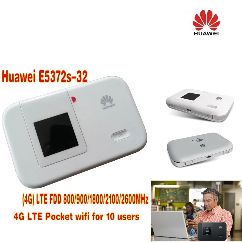 

Разблокированный HUAWEI E5372 E5372s-32 4G 150 Мбит/с LTE Cat4 Карманный Wi-Fi роутер мобильный mifi донгл роутер Точка доступа pk e5776 e589 e5375